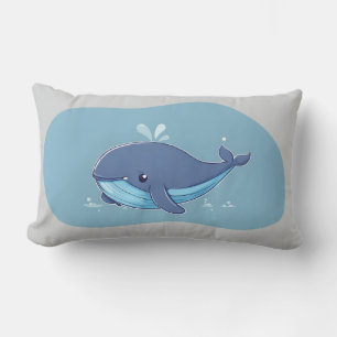 Coussin Rectangle Baleine mignonne