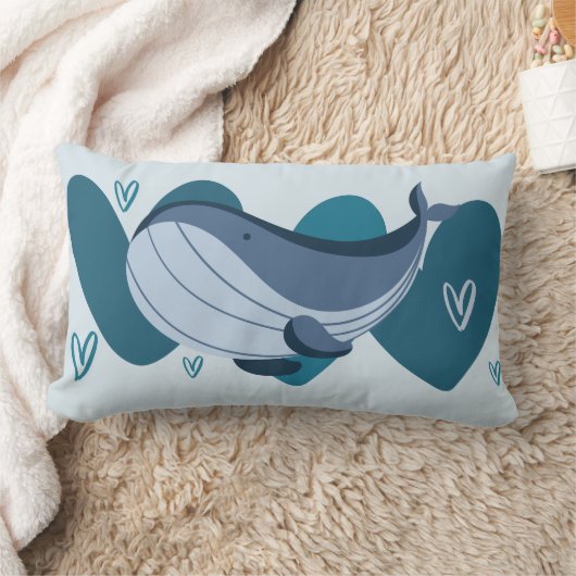 Coussin Rectangle Baleine mignonne (Couverture)