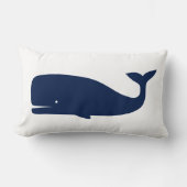 Coussin Rectangle Baleine se demande nautique (Recto)