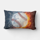 Coussin Rectangle Balle de baseball (Verso)