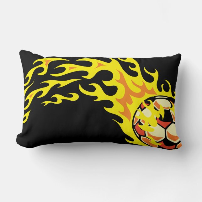 Coussin Rectangle Balle de Football Flamin (Recto)