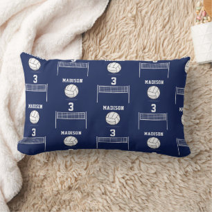 Coussin Rectangle Balle de volley-ball personnalisée et Motif Net
