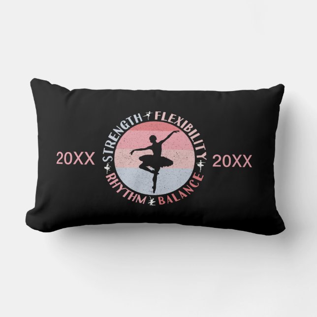 Coussin Rectangle Ballerina Ballet Dancer - Valeurs Mindset (Recto)