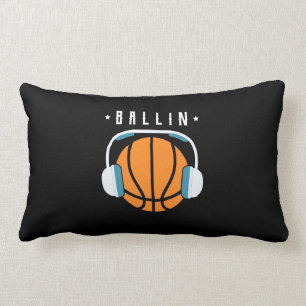 Coussin Rectangle Ballon Basket-ball Art