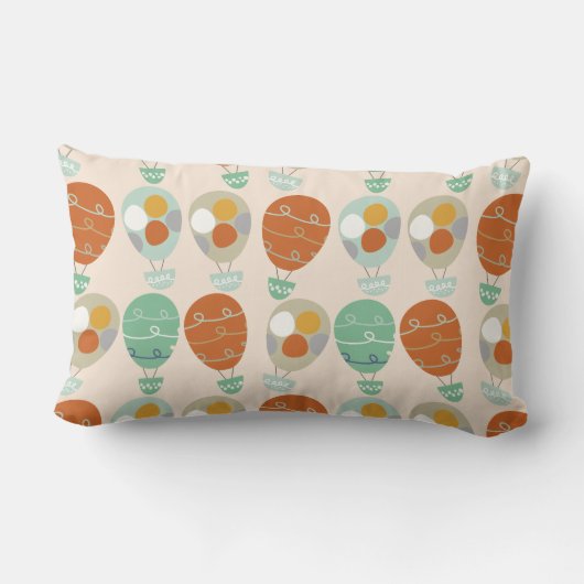 Coussin Rectangle Ballons Whimsical à air chaud (Verso)