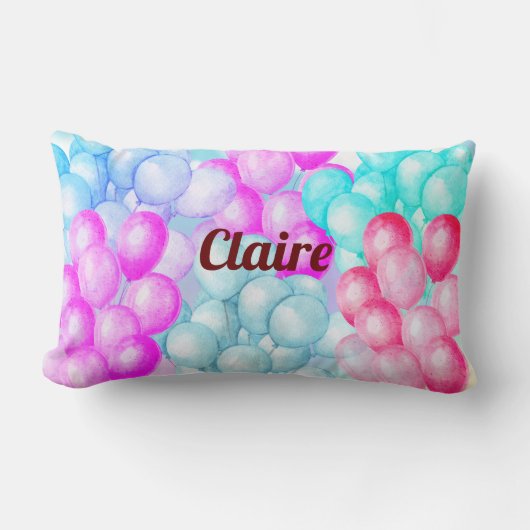 Coussin Rectangle Balloon personnalisé (Recto)
