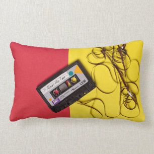 Coussin Rectangle Bande de cassette de nom modifiable