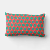 Coussin Rectangle Bande-dessinée de Noël avec un sourire rétro (Verso)