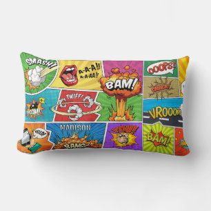 Coussin Rectangle Bandes dessinées nom personnalisé
