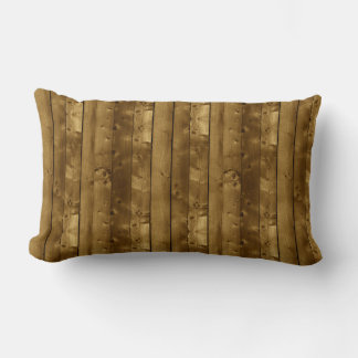 Coussin Rectangle Bandes en bois