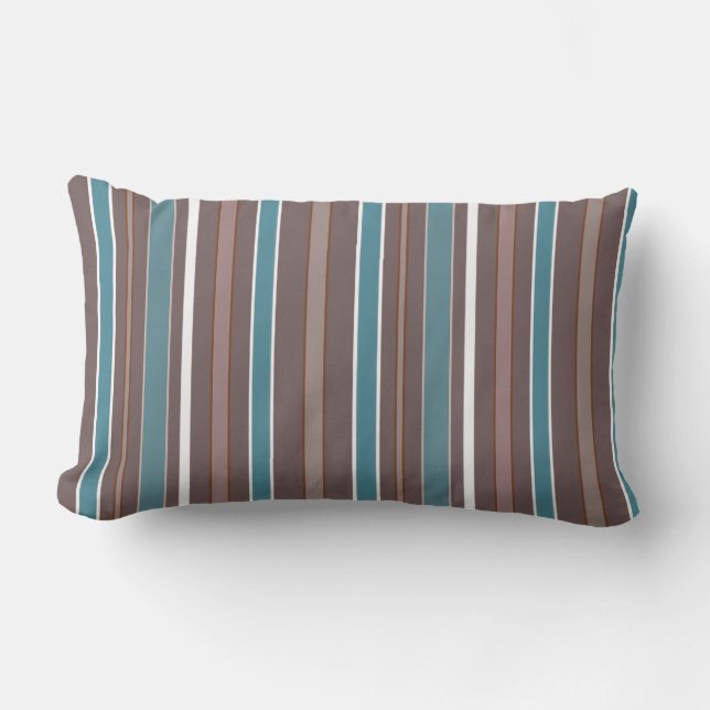 Coussin Rectangle Bandes géométriques avec n'importe quelle couleur (Recto)