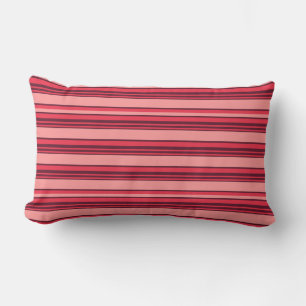 Coussin Rectangle Bandes roses chaudes