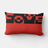 Coussin Rectangle Bannière d'AMOUR moderne + votre backgr. & idées (Verso)