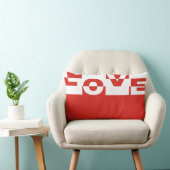 Coussin Rectangle Bannière d'AMOUR moderne + votre backgr. & idées (Chaise)