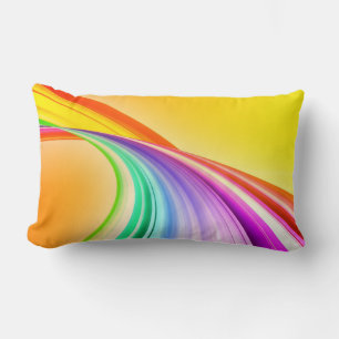 Coussin Rectangle Bannière de fond jaune orange design abstrait