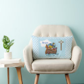 Coussin Rectangle Baptême personnalisable de bébé de l'Arche de Noé, (Chaise)
