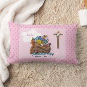 Coussin Rectangle Baptême personnalisable de l'Arche de Noé pour béb (Couverture)