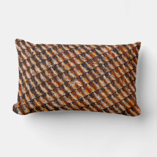 Coussin Rectangle Bardeaux de toit orange et noir