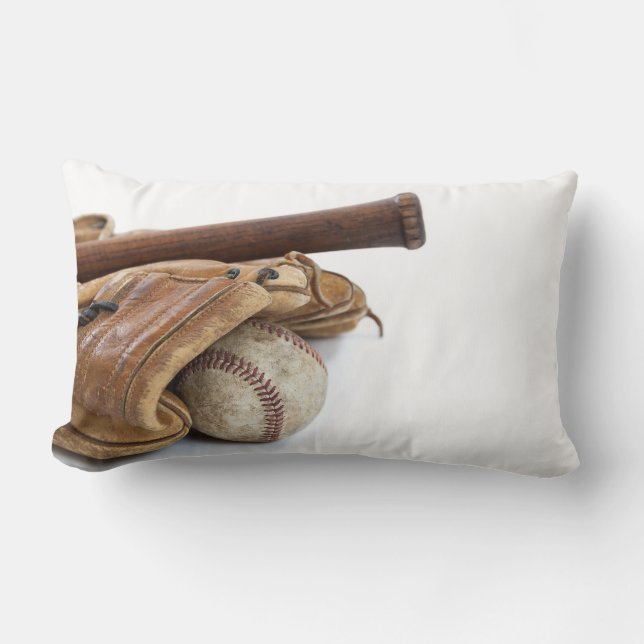 Coussin Rectangle Base-ball et bat (Recto)