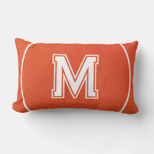 Coussin Rectangle Basketball Texturé Sports Initial Personnalisé