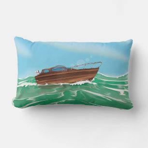 Coussin Rectangle Bateau à moteur classique