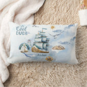 Coussin Rectangle Bateau mec cool dans l'océan personnalisable (Couverture)