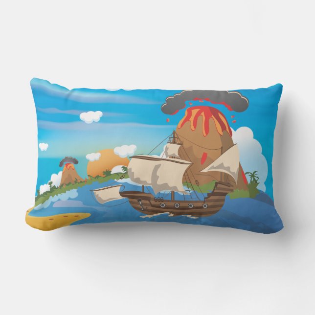 Coussin Rectangle Bateau pirate (Recto)