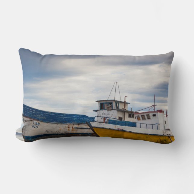 Coussin Rectangle Bateaux de pêche (Recto)