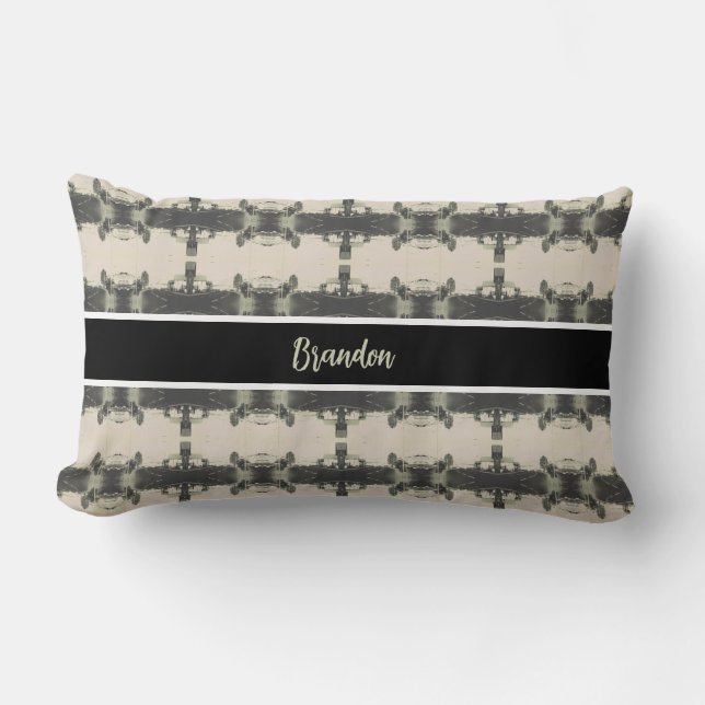 Coussin Rectangle Bâtiment de rue vintage Algérie Alger (Recto)