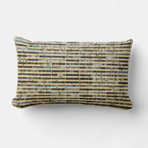 Coussin Rectangle Bâtiment en béton Brown et blanc