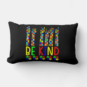 Coussin Rectangle Be Kind Hand Sign Language Puzzle Sensibilisation 