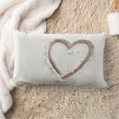 Coussin Rectangle Beach Sand Heart Valentine (Couverture)