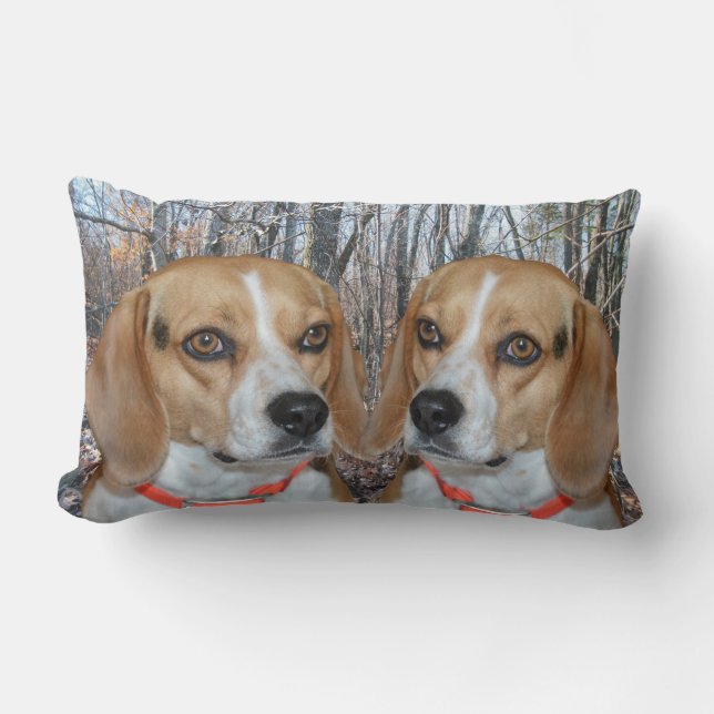 Coussin Rectangle Beagles de région boisée (Recto)