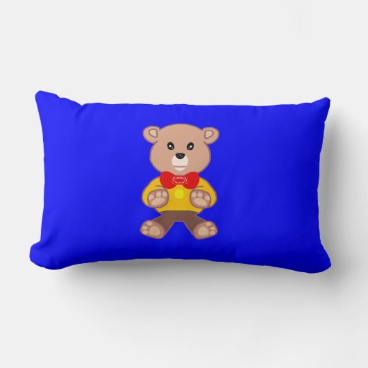Coussin Rectangle Bear Blue (Recto)