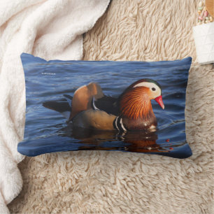 Coussin Rectangle Beau canard Mandarin à l'étang