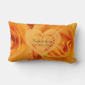 Coussin Rectangle Beau coeur hybride orange de roses de thé de (Verso)