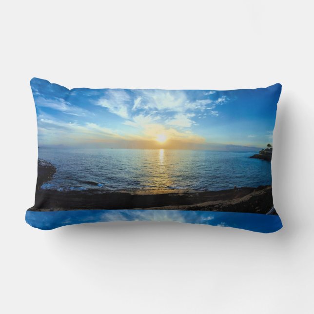 Coussin Rectangle Beau coucher de soleil sur les îles Canaries de Te (Recto)