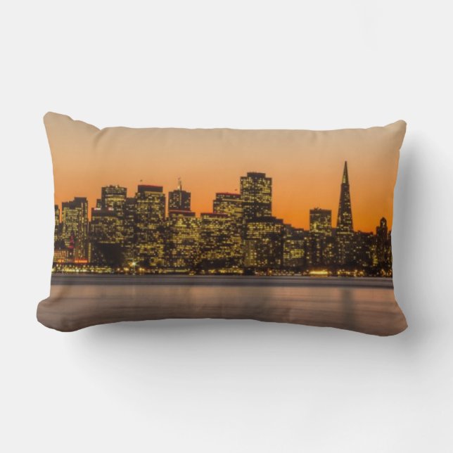 Coussin Rectangle Beau coucher du soleil à San Francisco (Recto)