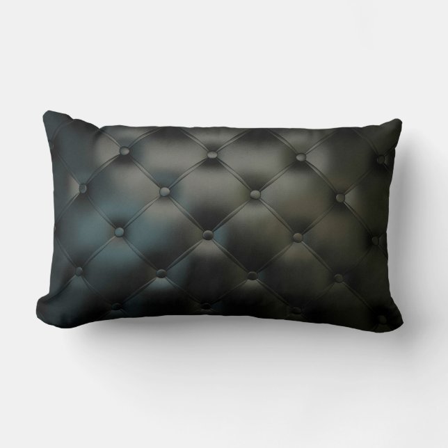 Coussin Rectangle Beau cuir noir romantique (Recto)