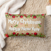 Coussin Rectangle Beau Joyeux Noël & Nouvel An Typographie (Couverture)