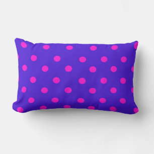 Coussin Rectangle Beau Pois rose et violet