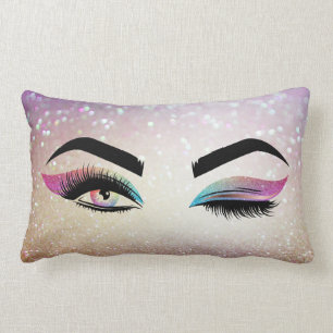 Coussin Rectangle Beau Wink Oeil Lashes Artiste maquillage