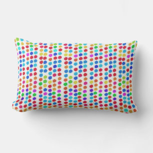 Coussin Rectangle beaucoup de couleur peint des points motif