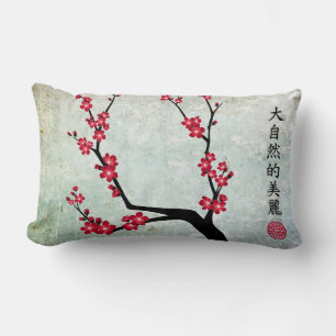 Coussin Rectangle Beauté la "de la nature rouge " de fleur plaisir