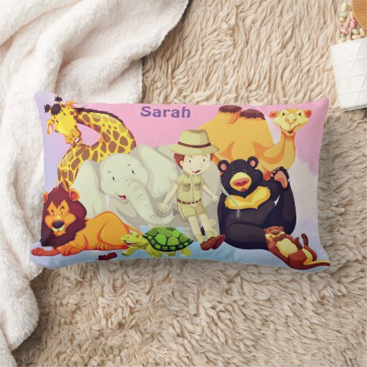 Coussin Rectangle beaux animaux de zoo (Couverture)