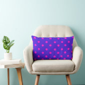 Coussin Rectangle Beaux pois roses et violets (Chaise)