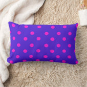 Coussin Rectangle Beaux pois roses et violets (Couverture)
