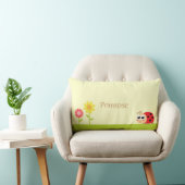 Coussin Rectangle Bébé coccinelle mignonne avec des taches en forme (Chaise)
