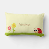 Coussin Rectangle Bébé coccinelle mignonne avec des taches en forme (Verso)