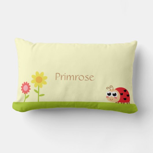 Coussin Rectangle Bébé coccinelle mignonne avec des taches en forme (Recto)